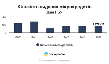 Количество выданных микрокредитов