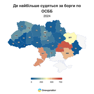 ОСМД стали чаще судиться с должниками (инфографика)