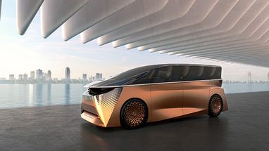 Футуристический дизайн и салон-гостиная: Nissan анонсировал автономный электрический минивэн
