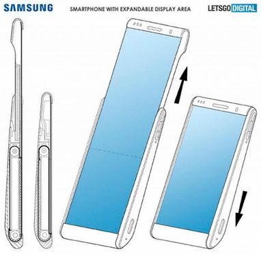 Samsung запатентував дизайн смартфона з розсувним екраном (фото)