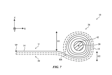 Apple запатентувала технологію зі згортання екрана iPhone у трубочку