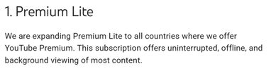 YouTube запускает экономную подписку Premium Lite во всех регионах, где доступен Premium