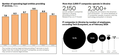 Количество IT-специалистов в Украине увеличилось (инфографика)