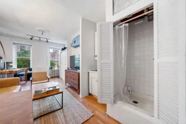 В Нью-Йорке продают необычную квартиру с душевым шкафом (фото)