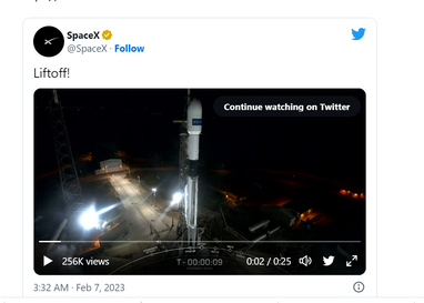 SpaceX вивела на орбіту супутник зв'язку