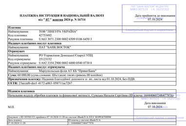 Помощь ВСУ и благотворительность за октябрь 2024 года
