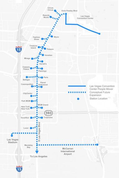 The Boring Company возьмётся за строительство тоннеля в центре Лас-Вегаса (схема)