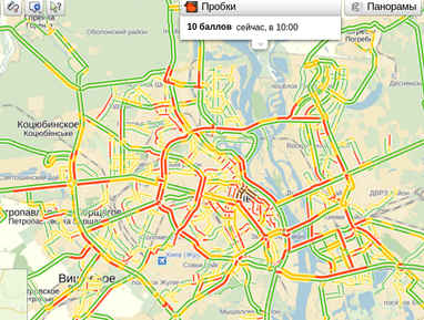 Первый снегопад полностью парализовал движение в Киеве