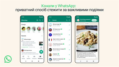 WhatsApp запускає аналог Telegram-каналів