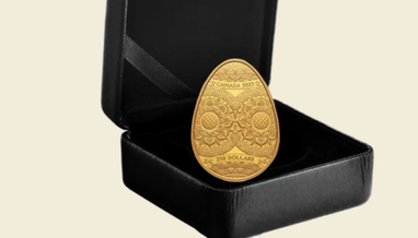 Канада випустила золоту монету в формі української писанки