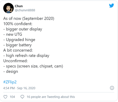 Названо головні особливості неанонсованої розкладачки Samsung Galaxy Z Flip 2