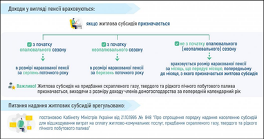 Учет доходов в виде пенсии и назначения субсидии на покупку сжиженного газа, твердого и жидкого печного бытового топлива