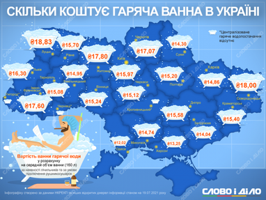 Скільки коштує прийняти гарячу ванну в Україні (інфографіка)