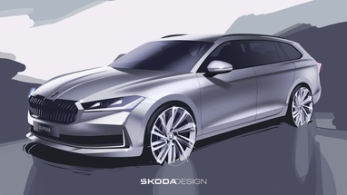 Новый флагман Skoda рассекречен на первых официальных изображениях