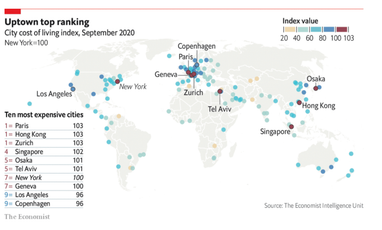 Самые дорогие города мира: на 1 месте три (инфографика)