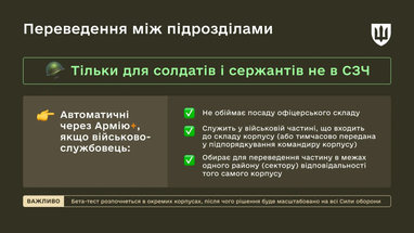 Трансформация сил обороны предусматривает новый механизм перевода военнослужащих ВСУ