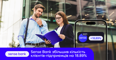 Sense Bank увеличил количество новых клиентов-предпринимателей на 18,89%
