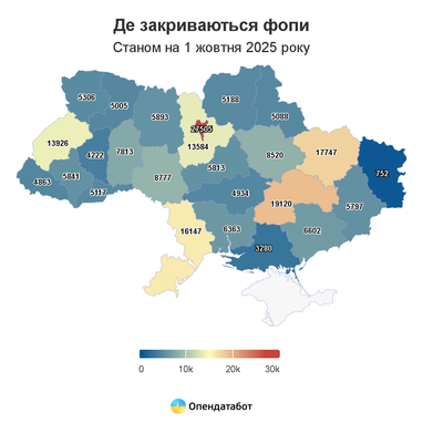 Где в Украине открывают и закрывают бизнесы чаще всего (инфографика)