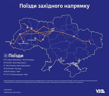 "Укрзалізниця" направила поїзди в західні області