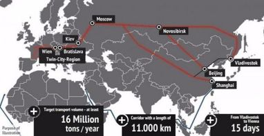 В Австрии представили проект железной дороги из России через Украину в Вену (инфографика)