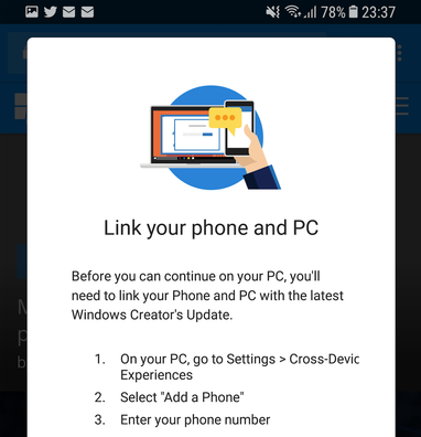 У тестовій збірці Windows 10 з'явилася можливість синхронізації з Android-смартфонами