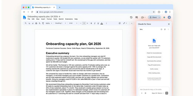Claude научился работать с Google Docs, Sheets и Slides