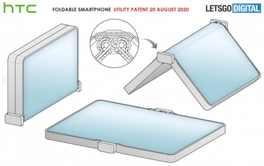 Первый гибкий смартфон HTC показали на патентных изображениях
