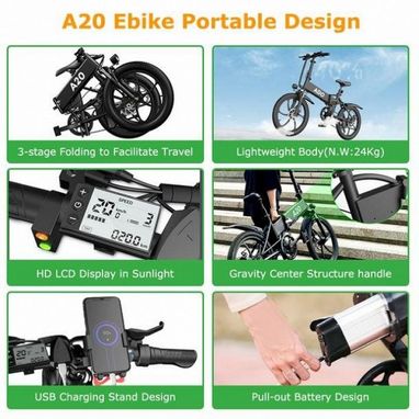 Представлено електровелосипед ADO A20 з запасом ходу 80 км