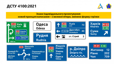 В Украине с 1 ноября появятся обновленные дорожные знаки