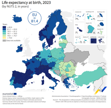 Где в ЕС самая высокая продолжительность жизни (инфографика)