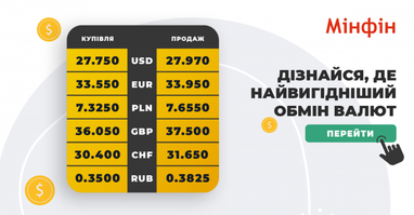 Оновлення "Валютного аукціону" на Minfin.com.ua: де безпечно обмінювати валюту