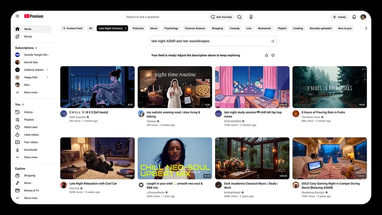 Созданная лента появляется в верхней части главной страницы YouTube в отдельной вкладке
