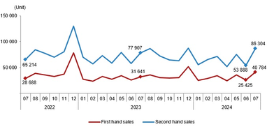 Продажі будинків, липень 2024