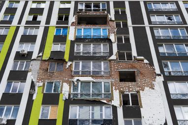 Пошкоджений війною будинок