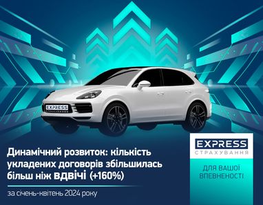 Динамічний розвиток: сума залучених премій СК «Експрес Страхування» за перші 4 місяці року досягла майже 268 млн грн