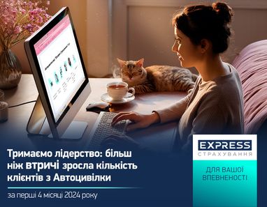 Держим лидерство: количество клиентов СК «Экспресс Страхование» по ОСАГО возросло в 3,2 раза за первые 4 месяца 2024 года