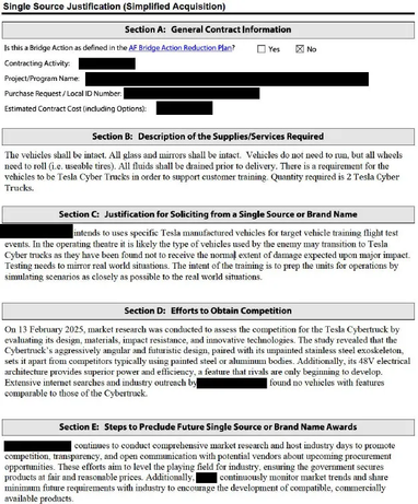 Воздушные силы США покупают Tesla Cybertruck, чтобы использовать в качестве мишени для ракет