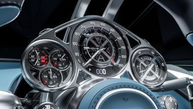 Новий Bugatti Tourbillon отримав унікальну панель приладів, як швейцарський годинник (фото)