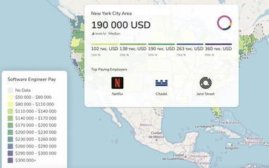 У США створили інтерактивну мапу зарплат IT-розробників: як це працює