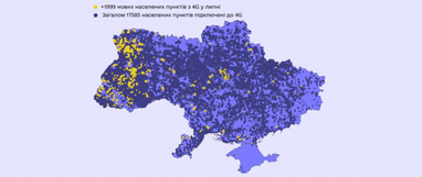 У липні майже 435 тис. українців вперше підключились до 4G