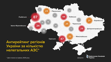 Кожна п’ята нелегальна АЗС в Україні розташована на Львівщині (інфографіка)
