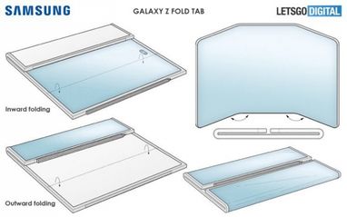 Samsung проектирует необычный гибкий смартфон с двойным складыванием