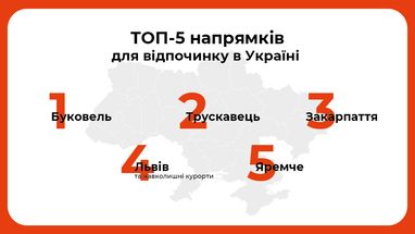 Отпуска в Украине: ТОП-5 направлений и средние цены (инфографика)