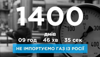 Україна вже 1400 днів отримує газ тільки з ЄС