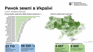 В Україні продали близько 60 тисяч гектарів сільгоспземель за три місяці дії ринку