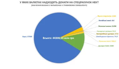 За січень на спецрахунок НБУ задонатили майже стільки, як за увесь 2024 (інфографіка)