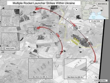 США оприлюднили супутникові докази обстрілів України за допомогою артилерії і "Градів" з боку Росії (ФОТО)