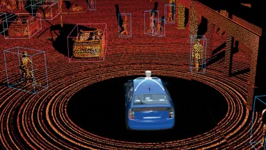 Работа технологии LiDAR