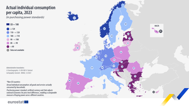 У якій країні Євросоюзу найвищий рівень життя — дані Євростату (інфографіка)