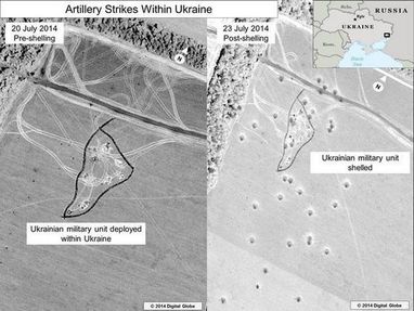 США оприлюднили супутникові докази обстрілів України за допомогою артилерії і "Градів" з боку Росії (ФОТО)